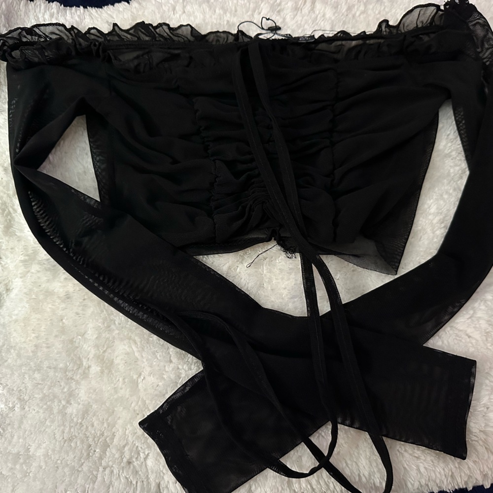 Black crop top
